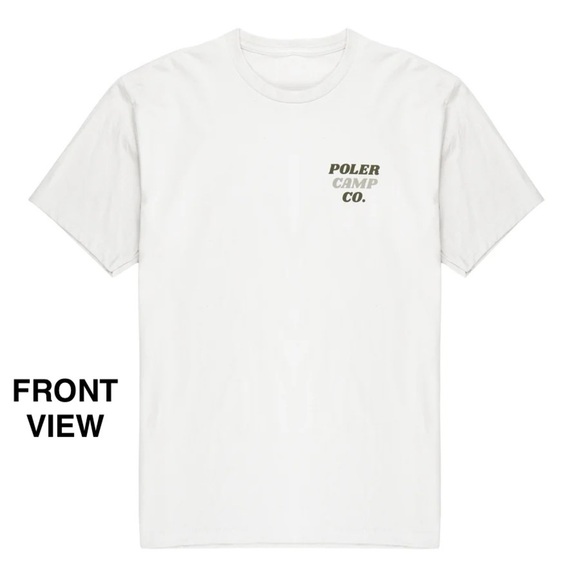 Poler Mushrooms Short Sleeve White Shirt Men’s Medium Nature Graphic Tee - Picture 7 of 9